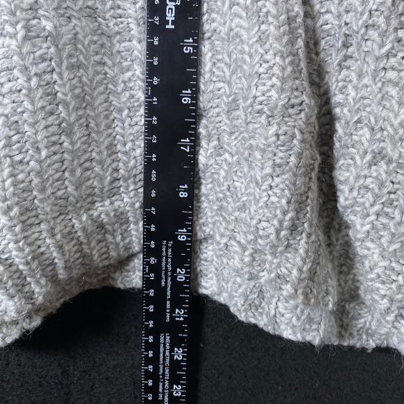A New Day Womens Sweater Gray Open Knit Oversized Wool Blend Long Sleeve L - Picture 7 of 11